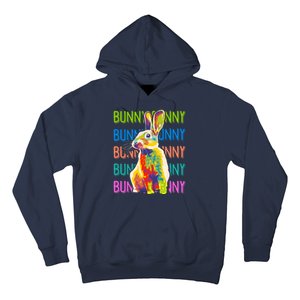 Cute Multicolor Easter Bunny Rabbit Hoodie