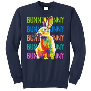 Cute Multicolor Easter Bunny Rabbit Sweatshirt