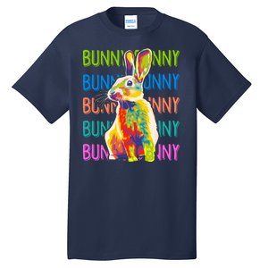 Cute Multicolor Easter Bunny Rabbit Tall T-Shirt