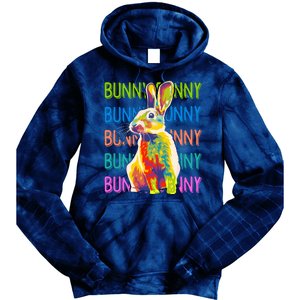 Cute Multicolor Easter Bunny Rabbit Tie Dye Hoodie