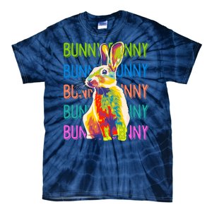 Cute Multicolor Easter Bunny Rabbit Tie-Dye T-Shirt