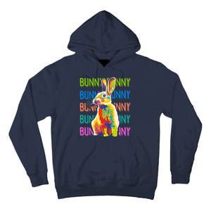 Cute Multicolor Easter Bunny Rabbit Tall Hoodie