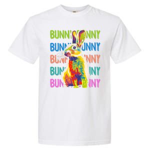 Cute Multicolor Easter Bunny Rabbit Garment-Dyed Heavyweight T-Shirt