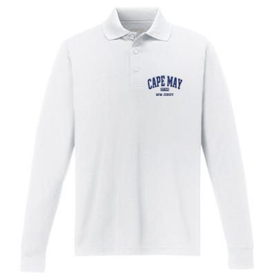 Cape May Est 1848 New Jersey Performance Long Sleeve Polo