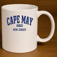Cape May Est 1848 New Jersey 11oz C Handle Ceramic Mug