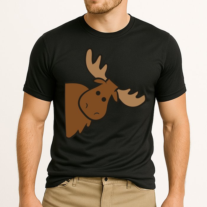 Cute Moose Elk Deer Funny Alaska Moose Cooling Performance Crew T-Shirt