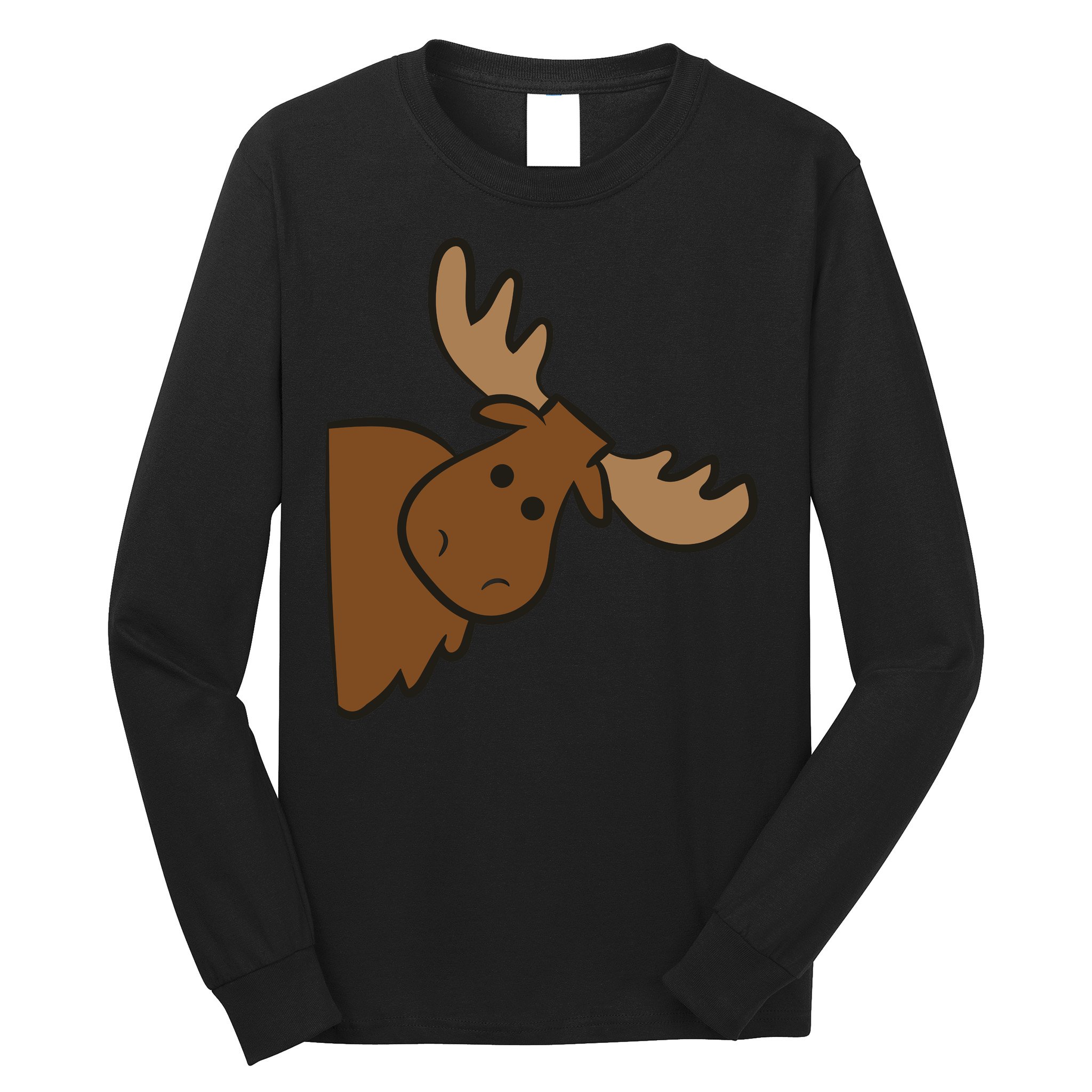 Cute Moose Elk Deer Funny Alaska Moose Long Sleeve Shirt