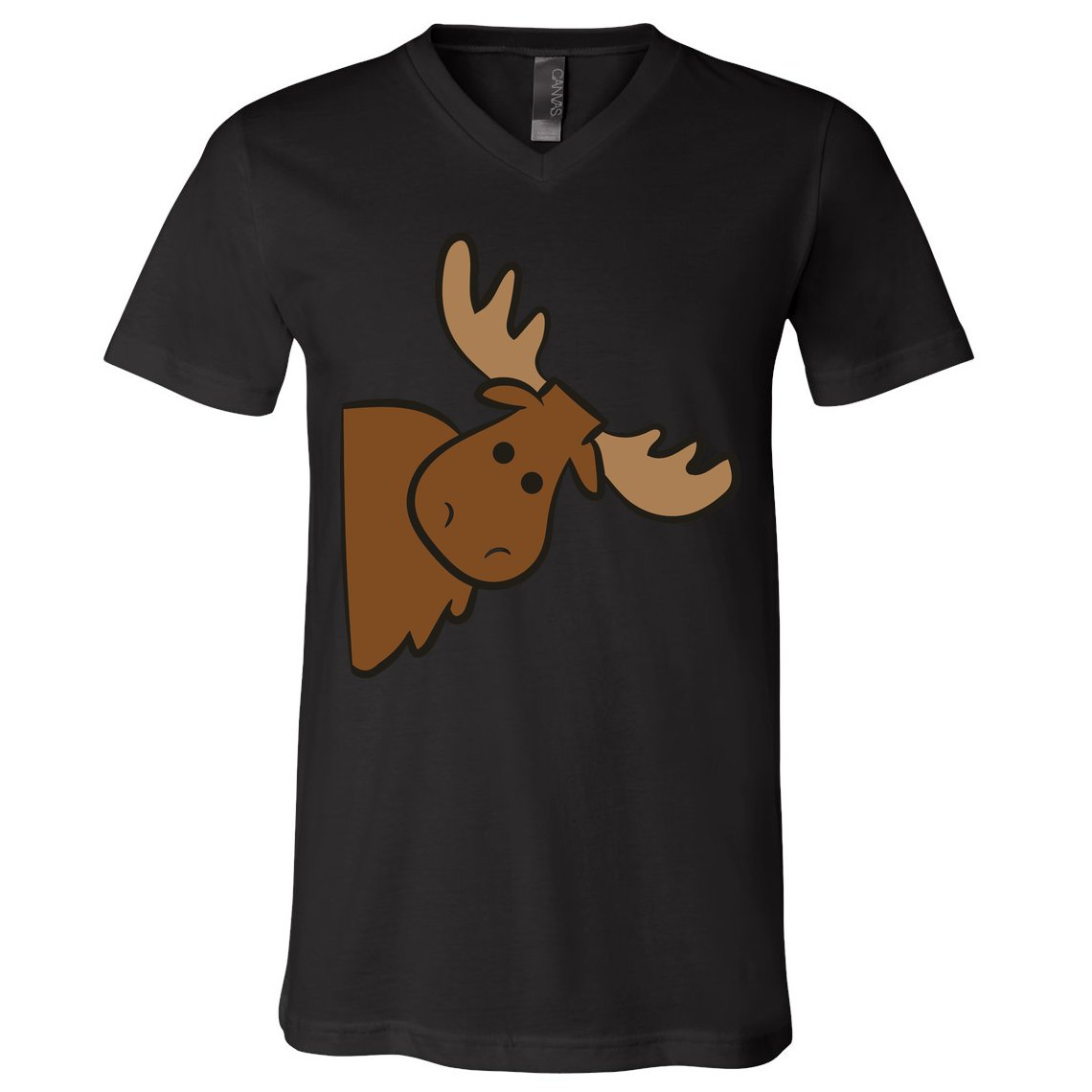 Cute Moose Elk Deer Funny Alaska Moose V-Neck T-Shirt