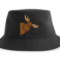 Cute Moose Elk Deer Funny Alaska Moose Sustainable Bucket Hat