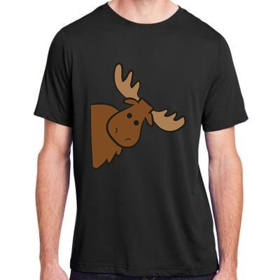 Cute Moose Elk Deer Funny Alaska Moose Adult ChromaSoft Performance T-Shirt