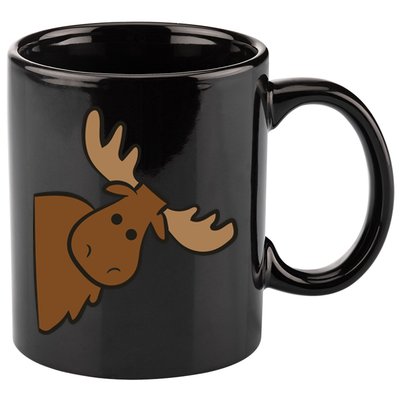 Cute Moose Elk Deer Funny Alaska Moose 11oz C Handle Ceramic Mug