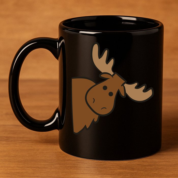 Cute Moose Elk Deer Funny Alaska Moose 11oz C Handle Ceramic Mug