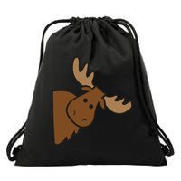 Cute Moose Elk Deer Funny Alaska Moose Drawstring Bag