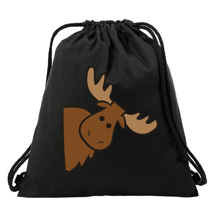 Cute Moose Elk Deer Funny Alaska Moose Drawstring Bag
