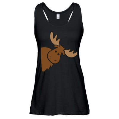 Cute Moose Elk Deer Funny Alaska Moose Ladies Essential Flowy Tank