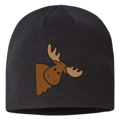 Cute Moose Elk Deer Funny Alaska Moose Sustainable Beanie