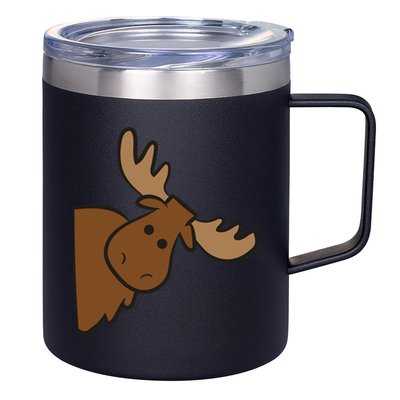 Cute Moose Elk Deer Funny Alaska Moose 12oz Stainless Steel Coffee Mug