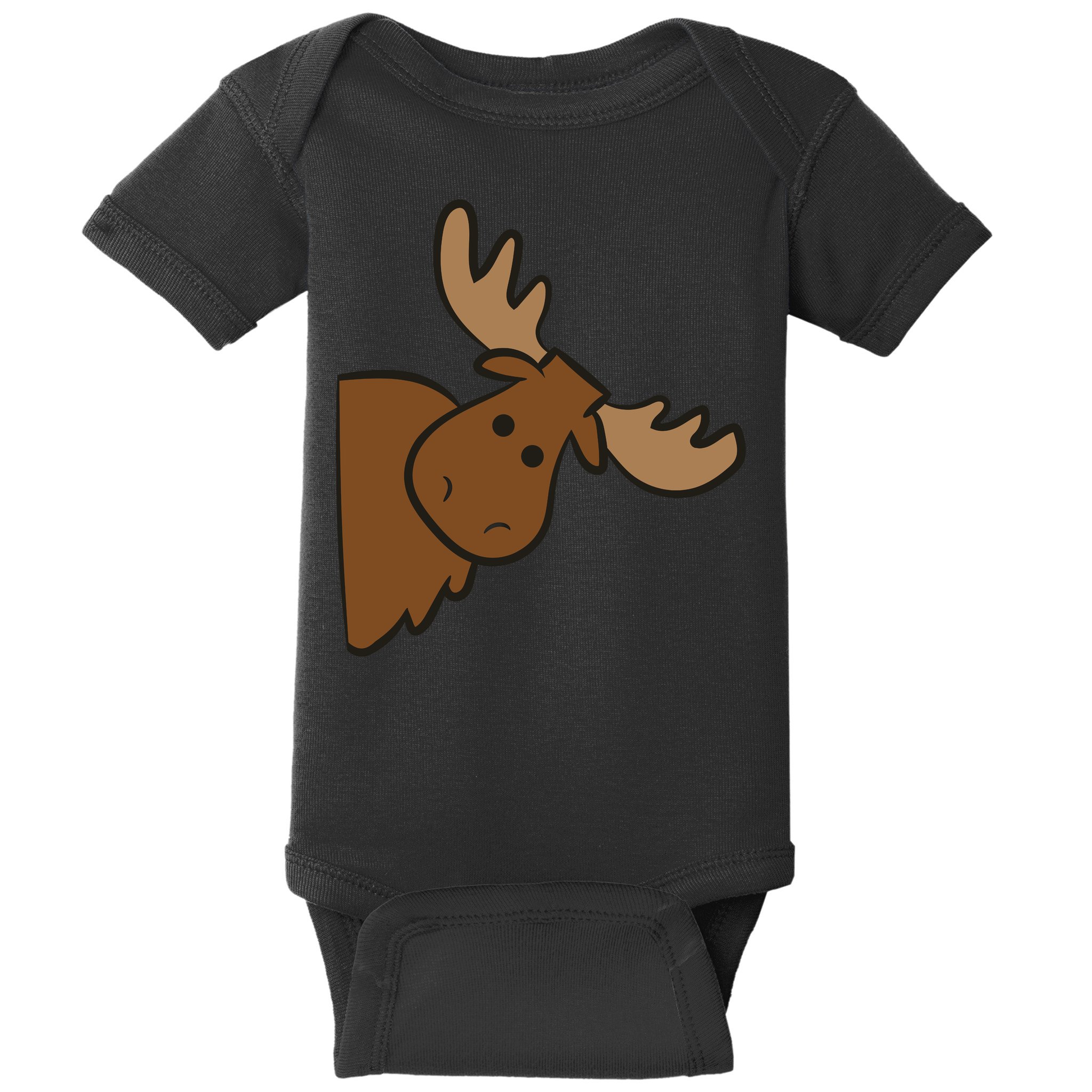 Cute Moose Elk Deer Funny Alaska Moose Baby Bodysuit