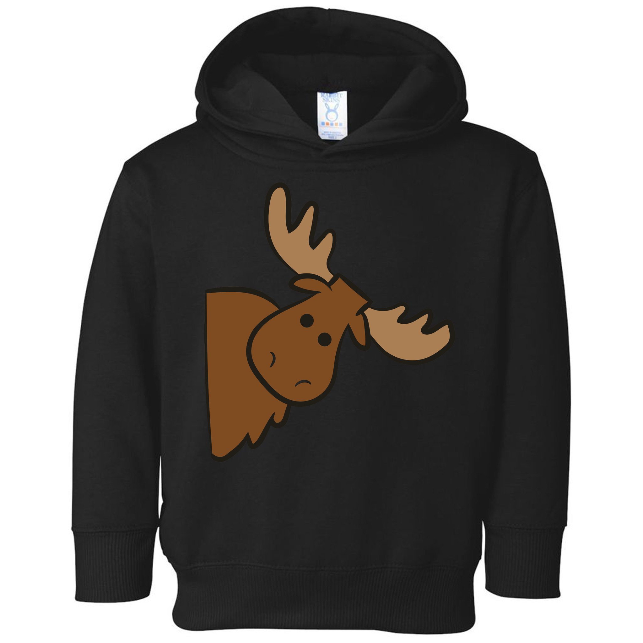 Cute Moose Elk Deer Funny Alaska Moose Toddler Hoodie