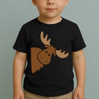 Cute Moose Elk Deer Funny Alaska Moose Toddler T-Shirt