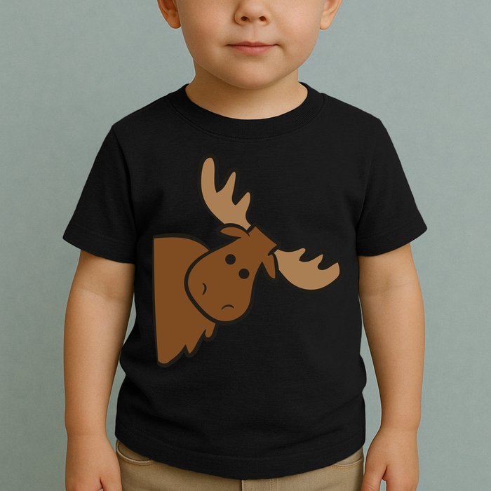 Cute Moose Elk Deer Funny Alaska Moose Toddler T-Shirt