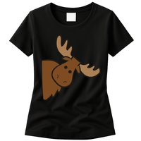 Cute Moose Elk Deer Funny Alaska Moose Womens T-Shirt