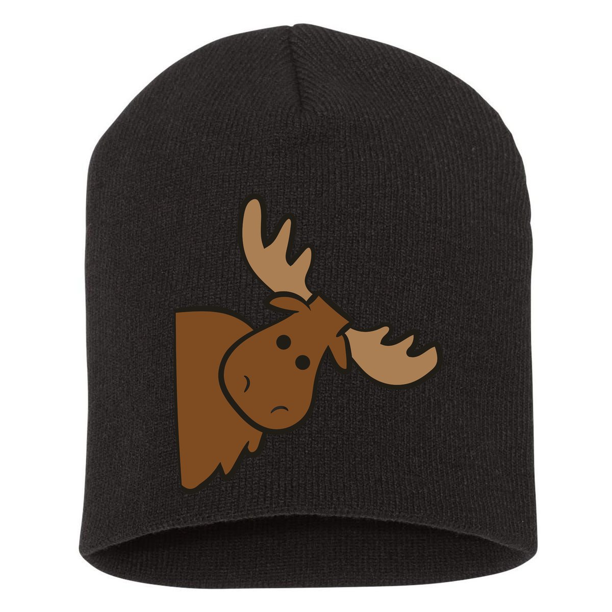 Cute Moose Elk Deer Funny Alaska Moose Short Acrylic Beanie