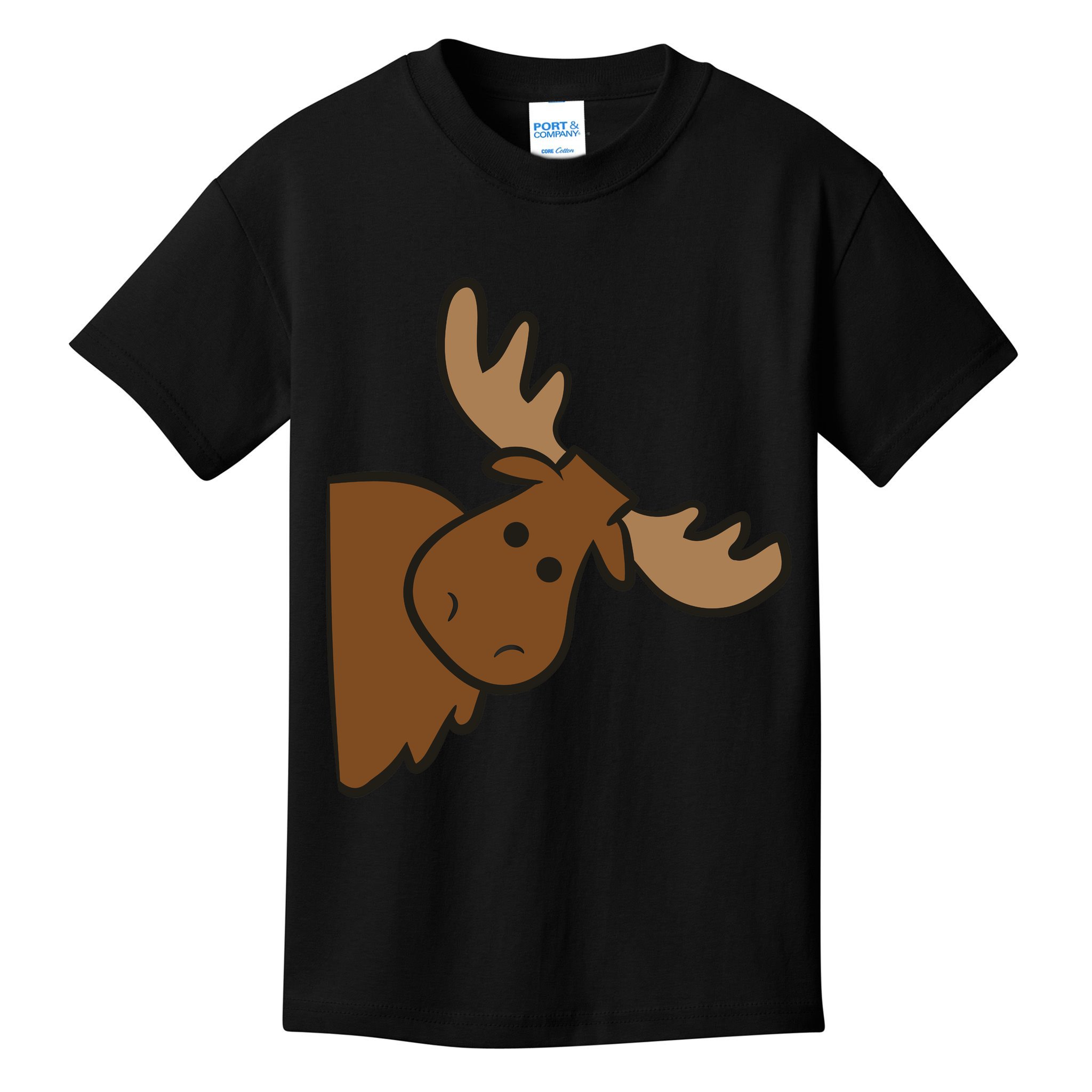 Cute Moose Elk Deer Funny Alaska Moose Kids T-Shirt