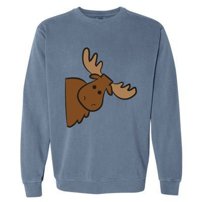 Cute Moose Elk Deer Funny Alaska Moose Garment-Dyed Sweatshirt