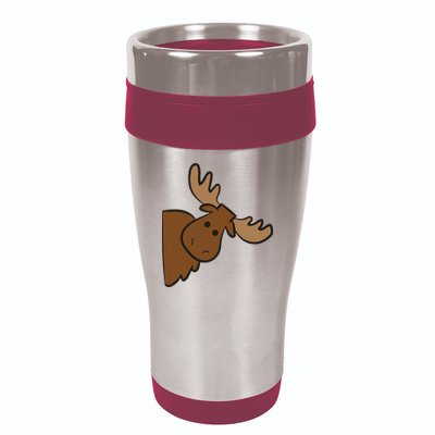 Cute Moose Elk Deer Funny Alaska Moose 16oz Travel Tumbler