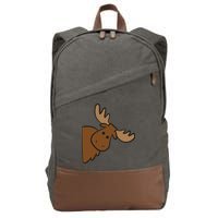 Cute Moose Elk Deer Funny Alaska Moose Cotton Canvas Backpack