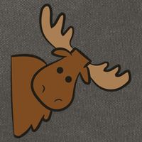 Cute Moose Elk Deer Funny Alaska Moose Cotton Canvas Backpack