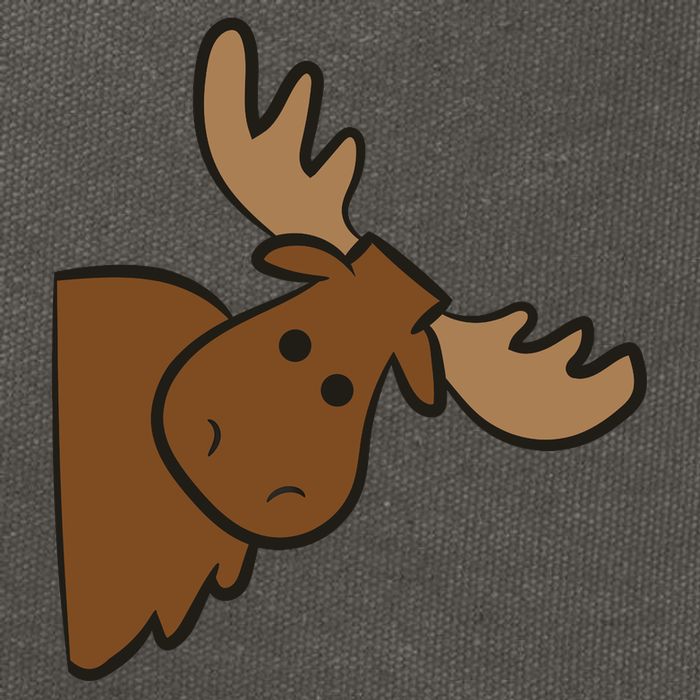 Cute Moose Elk Deer Funny Alaska Moose Cotton Canvas Backpack
