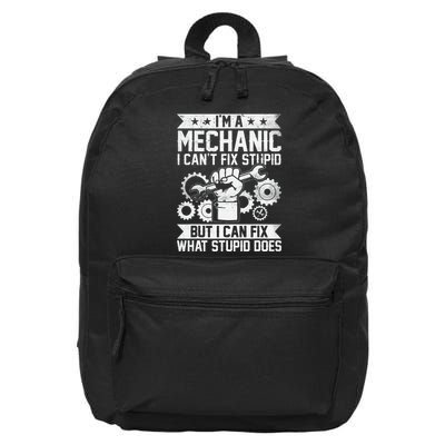 Car Mechanic Engineer Auto Mechanic 16 in Basic Backpack