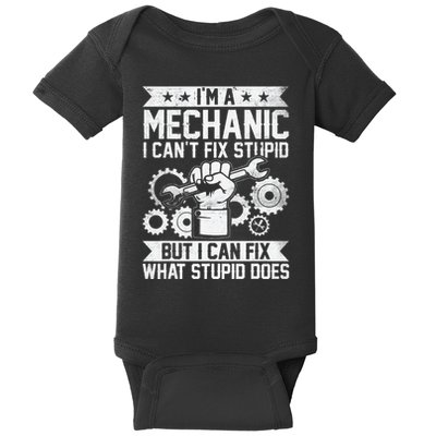 Car Mechanic Engineer Auto Mechanic Baby Bodysuit