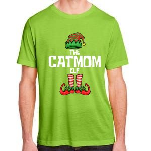 Cat Mom Elf Mother Christmas Matching Family Gift Adult ChromaSoft Performance T-Shirt