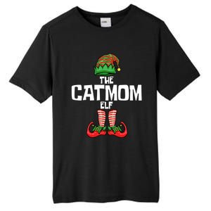 Cat Mom Elf Mother Christmas Matching Family Gift Tall Fusion ChromaSoft Performance T-Shirt