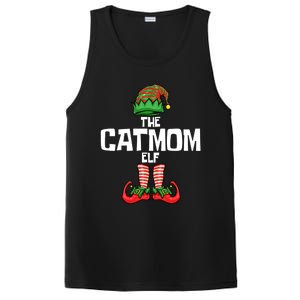 Cat Mom Elf Mother Christmas Matching Family Gift PosiCharge Competitor Tank