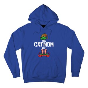 Cat Mom Elf Mother Christmas Matching Family Gift Hoodie