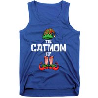 Cat Mom Elf Mother Christmas Matching Family Gift Tank Top