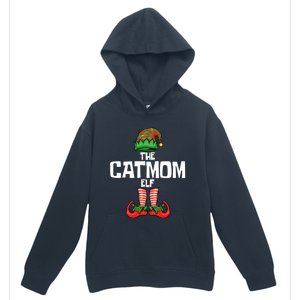 Cat Mom Elf Mother Christmas Matching Family Gift Urban Pullover Hoodie