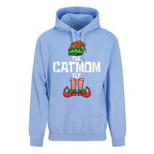 Cat Mom Elf Mother Christmas Matching Family Gift Unisex Surf Hoodie