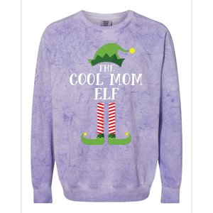 Cool Mom Elf Matching Family Group Christmas Party Colorblast Crewneck Sweatshirt