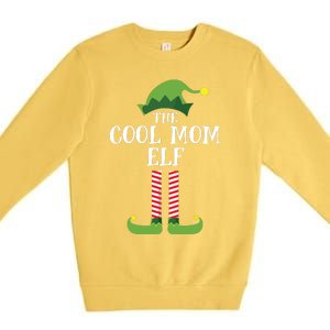 Cool Mom Elf Matching Family Group Christmas Party Premium Crewneck Sweatshirt