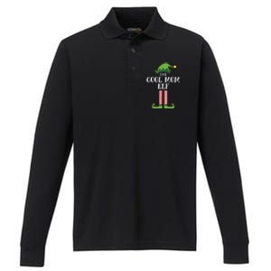 Cool Mom Elf Matching Family Group Christmas Party Performance Long Sleeve Polo