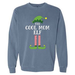 Cool Mom Elf Matching Family Group Christmas Party Garment-Dyed Sweatshirt