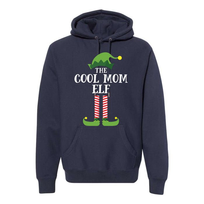 Cool Mom Elf Matching Family Group Christmas Party Premium Hoodie