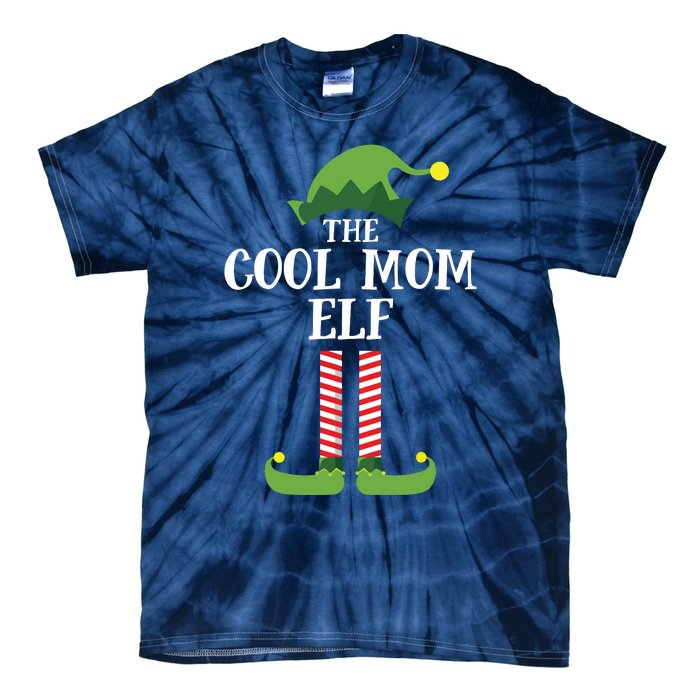 Cool Mom Elf Matching Family Group Christmas Party Tie-Dye T-Shirt