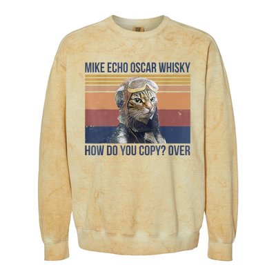 Cat Mike Echo Oscar Whisky How Do You Copy Over Vintage Colorblast Crewneck Sweatshirt