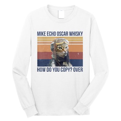 Cat Mike Echo Oscar Whisky How Do You Copy Over Vintage Long Sleeve Shirt